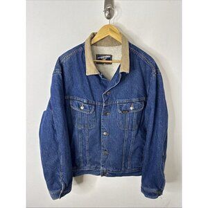 Vintage Mustang Stormrider Men XL Storm Rider‎ Sherpa Lined Denim Jacket